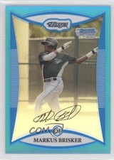 2008 Bowman Draft Prospects Chrome Blue Refractor 92/99 Markus Brisker 0b5