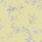 Yellow Floral Birds Wallpaper Feature Wall Bedroom Living Room Office