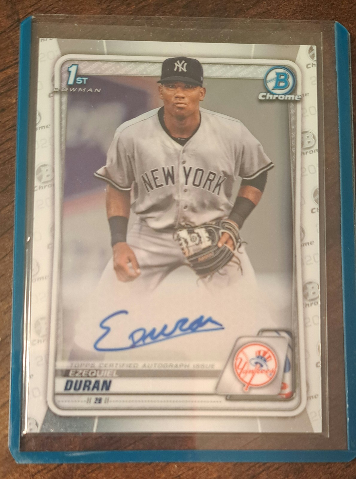2020 Bowman Chrome Prospect Signed Autograph Auto Card Ezequiel Duran Rangers