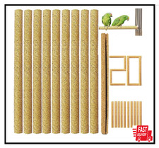 20Pcs Sand Perch Covers for Bird - Bird Perchs Covers 7.5" Long x 3/8" Diameter