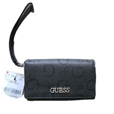 GUESS Coal Wristlet Wallet for Women with Logo, Zipper, Strap, Credit Card Slots