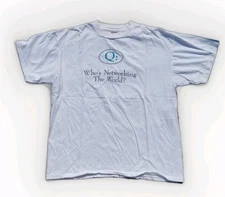 Bay Networks WHITE SHORT SLEEVE Oneita 100% COTTON TShirt Men XL Chest 48