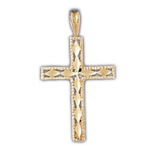 Cross Charm Pendant 14k Gold