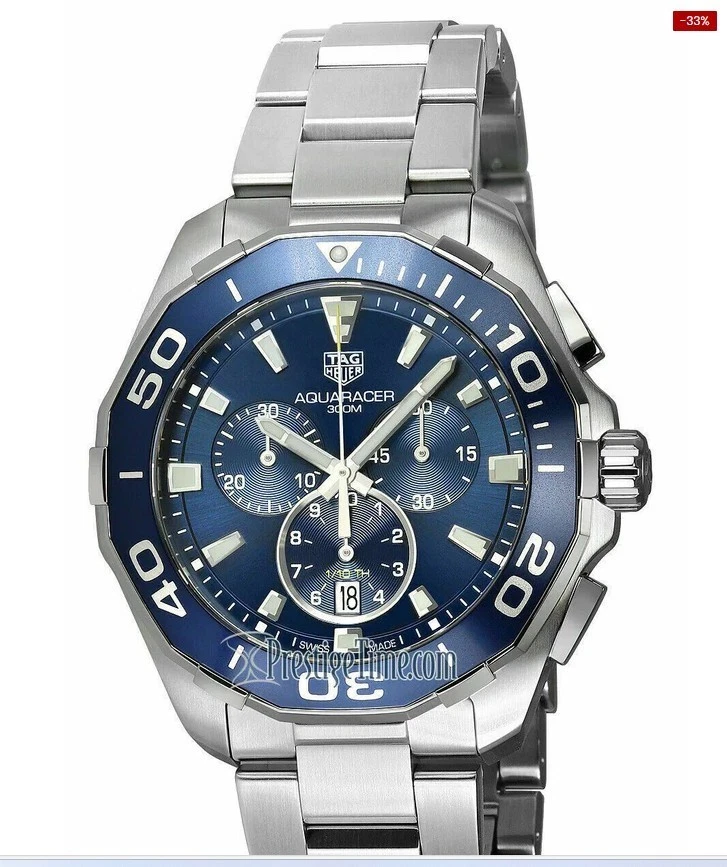 TAG Heuer Aquaracer Chronograph 300M CAY111B.BA0927 Quartz Blue Stainless Steel - Image 3 of 4