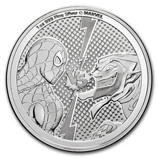 2024 Niue 1 oz Silver $2 Marvel Spider-Man vs Green Goblin 100.66 per troy oz