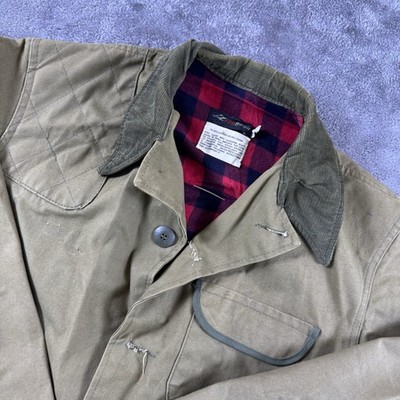 RedHead Canvas Hunting Field Jacket Mens XL Corduroy Collar w License Pouch