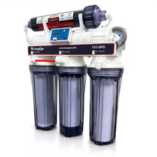 LiquaGen 5 Stage 150 GPD RO/DI Aquarium Water Filter System + TDS Meter & Gauge