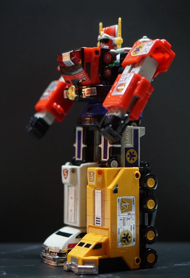 BANDAI Power Rangers Lightspeed Rescue GoGoFive DX Victory Robo Megazord Foto 3 de 4