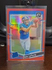 2023 Donruss Optic Rated Rookie Sam LaPorta #237 Red 01 / 99 Lions First Card. rookie card picture