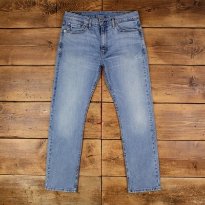 Levis 513 Jeans 34x32 Herren Blau Slim Straight Light Stonewash Red Tab Denim