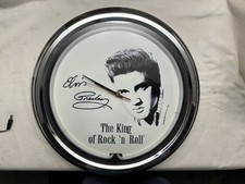 Neonuhr Partyraum "Elvis" Deko Wanduhr Esszimmer Küche Wohnzimmer Büro Uhr