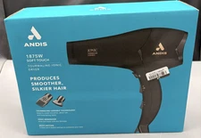 Andis Pro Dry Soft Grip Tourmaline Ionic Ceramic 1875W Hair Dryer - Black USED