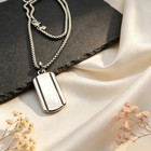 David Yurman Silver 35x18.5mm Streamlined Square Pendant Necklace 19.7+2in — photo 4