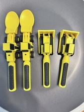 Constructive Eating Construction Utensils, 2 Tractor Spoons, 2 Bulldozer Pushers