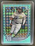 2025 Bowman Chrome Junior Caminero Aqua Geometric Refractor #/125 Rays