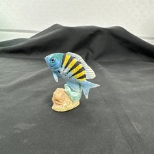 Vtg. Franklin Mint Jeweled Of The Ocean/Sea Sergeant  Major Fish Figurine #STB1