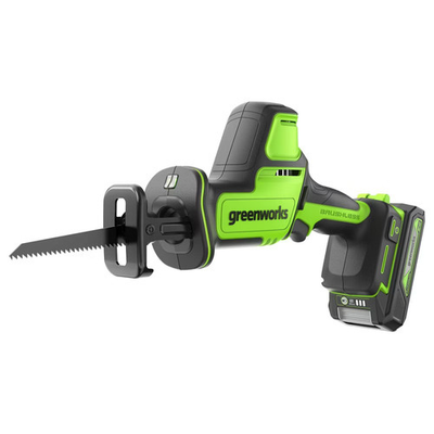 #ad Greenworks POWERALL 24V Cordless Brushless 1in Recip Saw with 2Ah Battery and $43.99