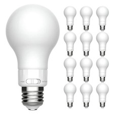 GE A19 LED Bulbs 8W 60W Color Select Relax Refresh Dimmable 800LM E26 12-Pack