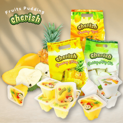 Cherish Pudding Coconut Mango Flavors Jelly Bag 405G - Vietnamese
