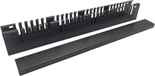 1U Metal Rackmount Cable Management Panel - 1.58 Feet - Black, Protects Cables,