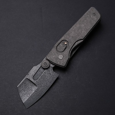 Serge Knives Guppy w/ Hawk Lock - Titanium Handles / W2 Cleaver Blade