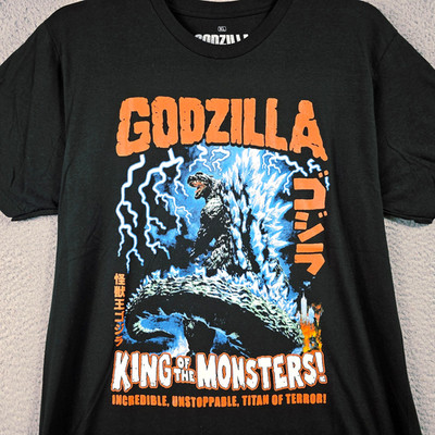 GODZILLA SHIRT Mens EXTRA LARGE XL MENS BLACK Casual MOVIE MONSTER TOHO NWT