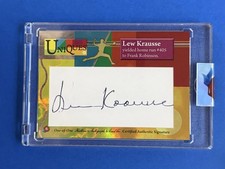 2025 Historic Autographs Uniques Lew Krausse 1/1 Cut Auto