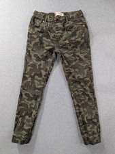Levis Jogger Pants Boys 14 Green Camouflage Camo Twill Drawstring Waist Pockets