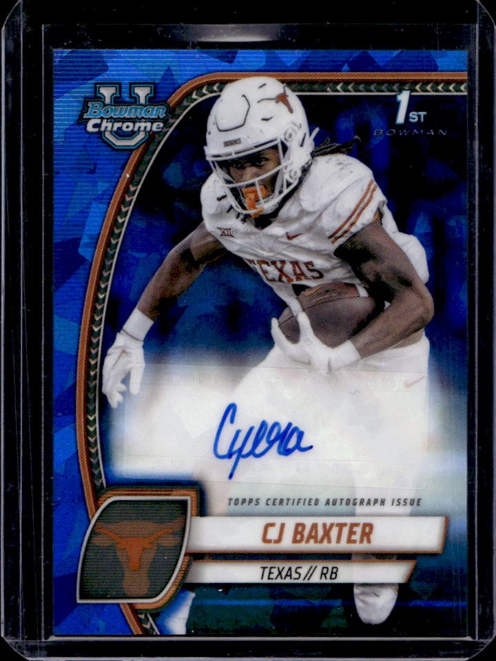 2024 Bowman Chrome University Sapphire CJ Baxter Prospect Auto #PA-CBA