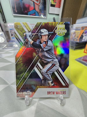 2017 Panini Elite Extra Edition Status Tie-Dye /10 Drew Waters #41 Die Cut 