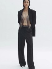 Stella McCartney H&M Tailored Wool Trousers Black Size US 6 EU 38 Straight Leg