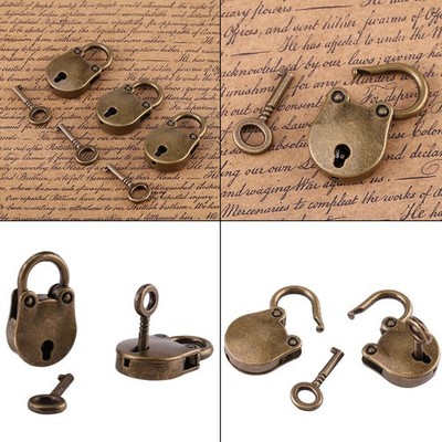 3 Mini Padlocks Vintage Stil Für Deko Von Handtaschen Und Boxen