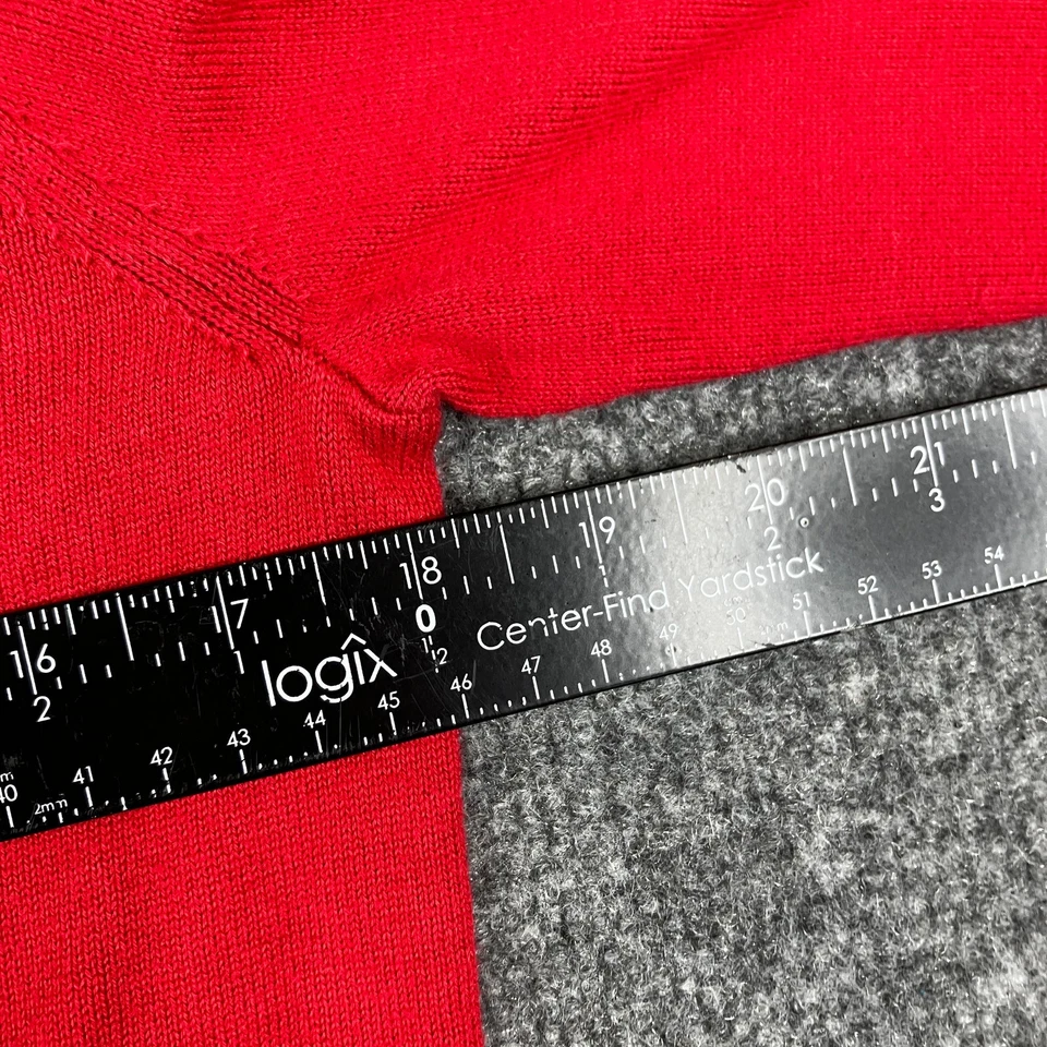 Vineyard Vines Sweater Kids Large Red Quarter Zip Pullover Casual Cotton Blend  - Image 3 of 4