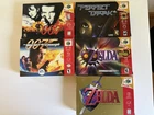 N64 lot - 5 classic Nintendo 64 games CIB (Zelda/Bond/Perfect Dark)