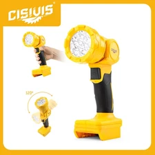 For DeWalt 20V Battery Cisivis LED Cordless Work Light  120° Rotating 160 Lumens