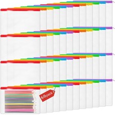 60 Pcs Clear PVC Pencil Pouch Bulk 8.66 x 5.71 Transparent Zipper Case