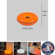 Table Lamp Bedroom Bedside - LED Touch Night Light, Round Plastic Design