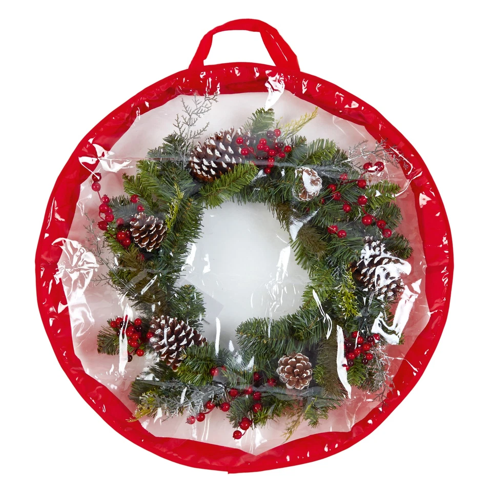 PREMIER Christmas Wreath Storage Bag with Zip Close and Handle 65cm