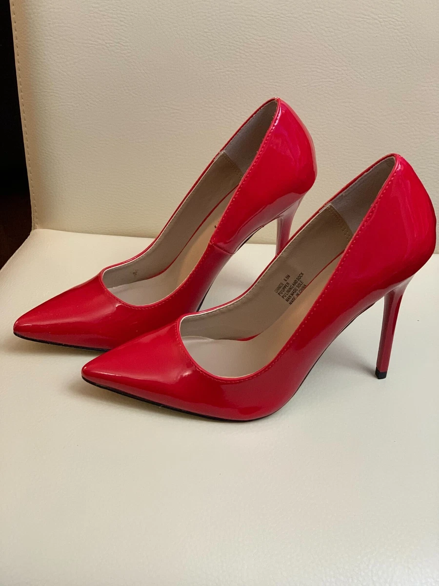 Madden girl red stiletto pump heels dress shoes size 6.5 eBay