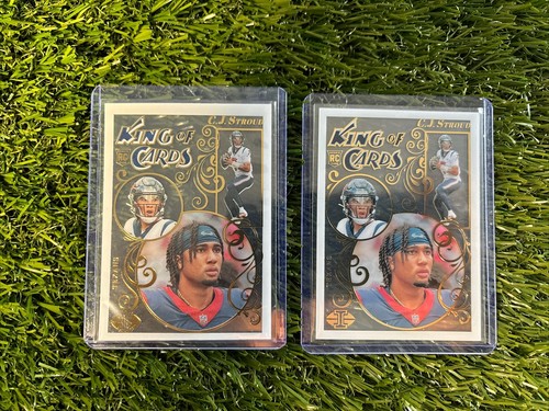 2023 Panini Illusions CJ Stroud King of Cards lotto 2 carte carta rookie n. 17 - Foto 2 di 3