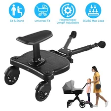 Portable Universal Stroller Board Adjusatable with Removable Seat for Toddler