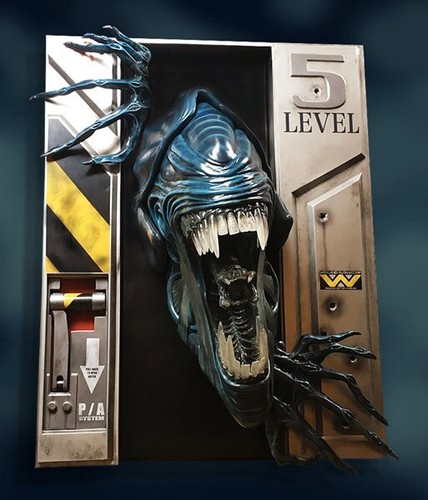 HCG Aliens Queen 1/1 Wall Sculpture Statue Life Size Figure Limited 2019 Unused - Picture 4 of 13