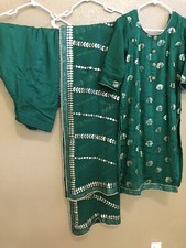 Indian punjabi party wear green salwar suit