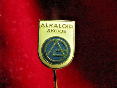  PHARMACY- MEDICINE Alkaloid, Skopje Macedonian pharmaceutical Company pin badge