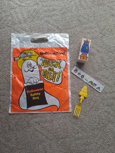 Htf Vintage Mcdonalds Toy Lot Halloween Grimace
