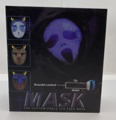 LED Programmable FULL Face Mask  Kids Rechargeable NOB