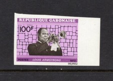 R4127 Gabon 1972 music Jazz Louis Armstrong IMPERF 1v. MNH