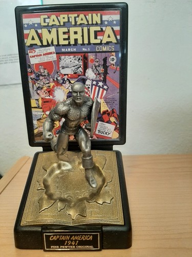 Captain America 1941 Fine Pewder Original Collectible Desk Statute - Bild 7 von 10
