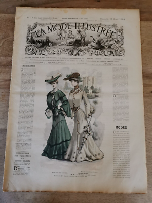 Ancienne Revue La Mode Illustrée N°15 - Datée Du 10 Avril 1887, édition Originale Française