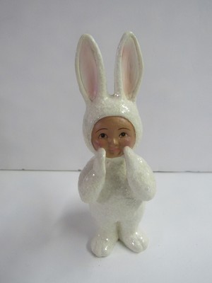 Bethany Lowe Easter Chatty Sparkle Bunny Figurine TD1131 Free Shipping
